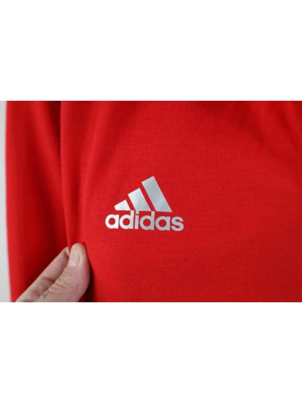 Adidas Mens Large Team Issued Detroit Red Wings Hockey 1/4 Zip Jacket Top Red